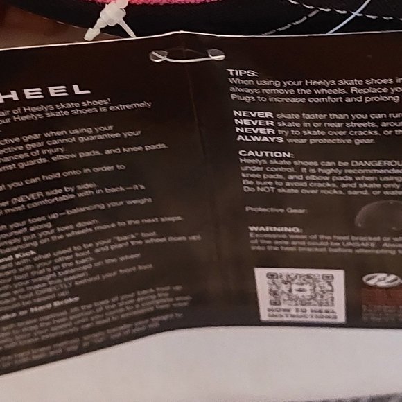 Heelys Girl's Pro 20 (Little Kid/Big Kid/Adult) Black/White/Pink 4 Big Kid - Picture 6 of 9